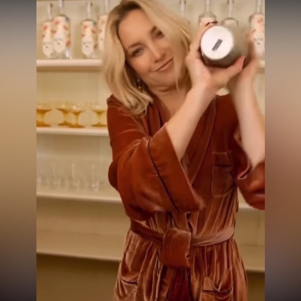 Bon vivant Velvet Robe in Warm Rust - Picture 2 of 10